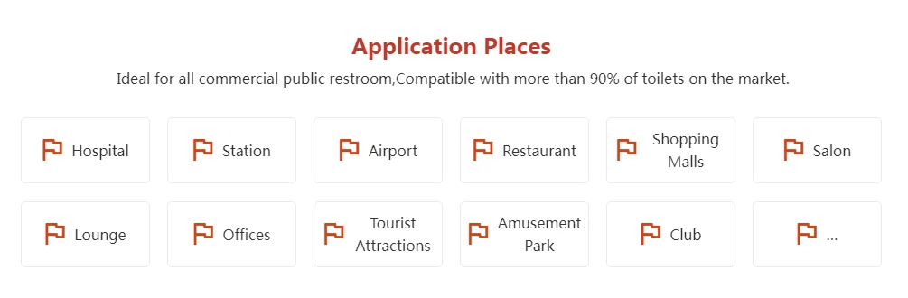 application places of automatic toilet seat application places of automatic toilet seat